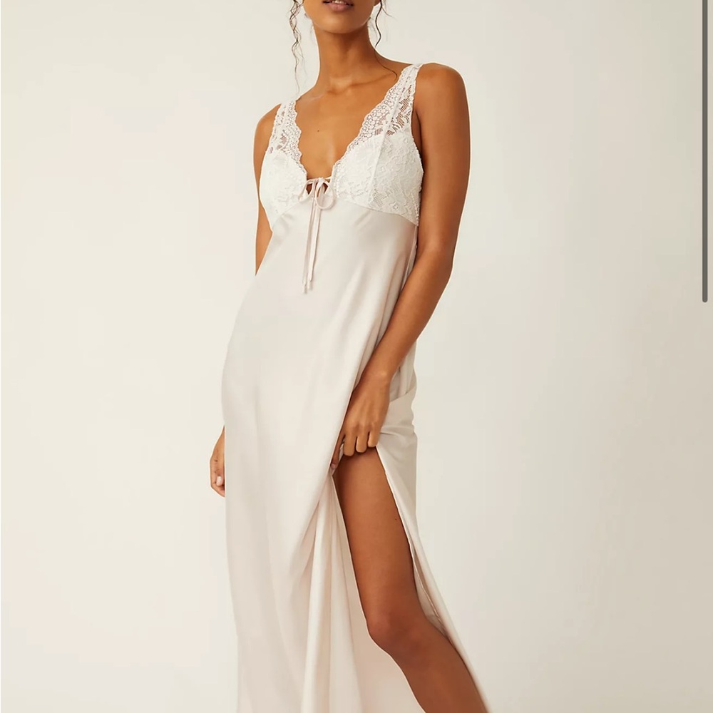 Countryside Maxi Slip by Free People in Pastel Parchment Combo
